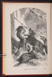 Frontispiece from The British Wolf-Hunters. A tale, etc., by Thomas Miller