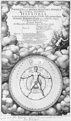 Frontispiece of Utriusque Cosmi Historia by Robert Fludd volume I, published by Oppenheim 1617