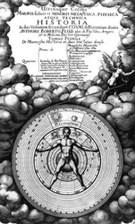 Frontispiece of Utriusque Cosmi Historia by Robert Fludd, Volume I, published in 1617