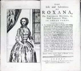 Frontispiece to Roxana, The Fortunate Mistress by Daniel Defoe