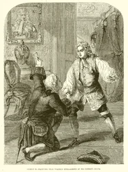 George II, receiving from Walpole Intelligence of his Father