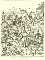 German Village Attacked by Freebooters