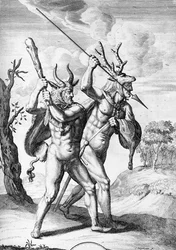 Germans, illustration from The Commentaries of Caesar translated into English by William Duncan, engraved by Cornelis Huyberts, published 1753