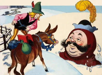 Giant Head in the Snow