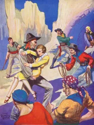 Girl Being Kidnapped by Pirates