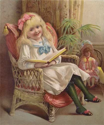 Girl Reading in a Chair
