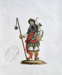 Gog, illustration of one of the Guildhall statues of the legendary giants
