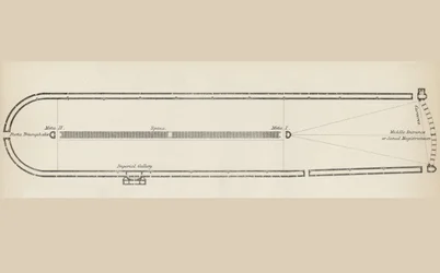 Ground plan of a typical Roman Circus, from The National Encyclopaedia, published by William Mackenzie, London, late 19th century