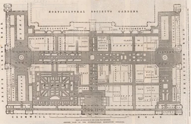 Ground plan of the International Exhibition Building