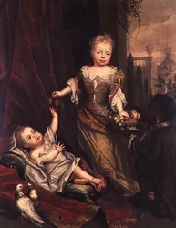 Group Portrait of the Stone Children with a Black Page