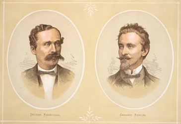 Gustav Nachtigal and Gerard Rohlfs, illustration from The Pictorial Edition of the Life and Discoveries of David Livingstone by J. Ewing Richie