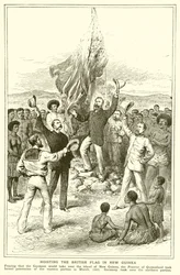 H. M. Chester, Queensland Magistrate at the Hoisting of the British Flag in New Guinea, March 1883