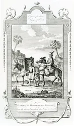 Habit of the Horsemen in Barbary, illustration taken from Moores Voyages and Travels