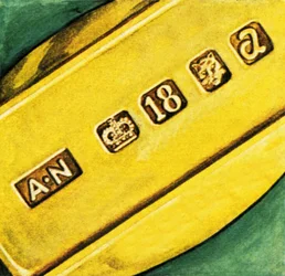 Hallmarks on gold