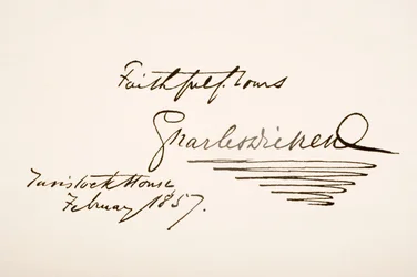 Handwriting and Signature of Charles Dickens