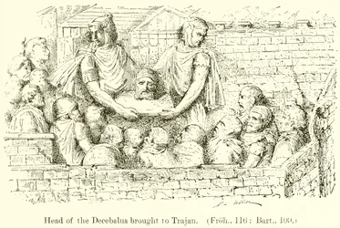 Head of Decebalus brought to Trajan