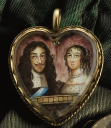 Heart-shaped Charles II Memorial Pendant