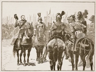 Henry and the Captured French Officers, Illustration from Cassell