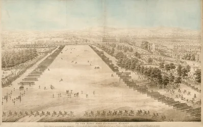 His Majesty Reviewing the Volunteer Corps Assembled in Hyde Park, in Honour of the Birthday, 4 June 1799