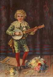 His First Appearance - Boy Playing the Banjo