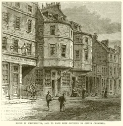 House in Westminster, said to have been occupied by Oliver Cromwell
