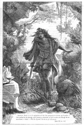 Imogen in Cymbeline - Illustration in Completes de William Shakespeare 1866
