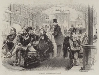 Interior of an American Railway-Car