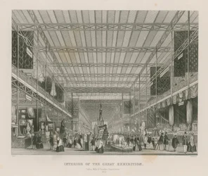 Interior of the Great Exhibition, 1851, Ceylon, Malta and Canadian Departments