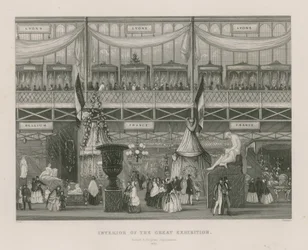 Interior of the Great Exhibition, 1851, French and Belgium Department