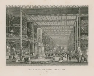 Interior of the Great Exhibition, 1851, from Transept Looking East