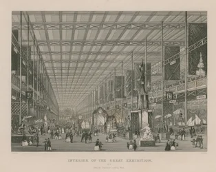 Interior of the Great Exhibition, 1851, from the Transept Looking West