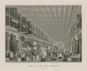 Interior of the Great Exhibition, 1851, West End Looking East