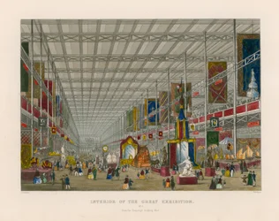 Interior of the Great Exhibition, from the transept looking west
