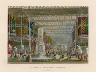 Interior of the Great Exhibition, from transept looking east