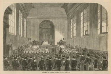 Interior of the Chapel During Divine Service