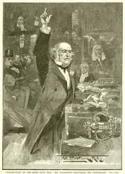 Introduction of the Home Rule Bill: Mr. Gladstone Delivering his Peroration