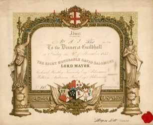 Invitation to a Banquet at the Guildhall, London, on 9 November 1855