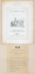 Invitation to the Opening of the New Coal Exchange, 30 October 1849