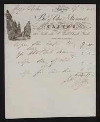 Invoice from Charles Stewart, tailor, St Paul