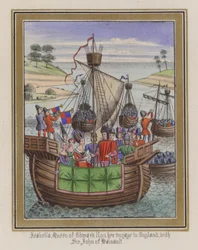 Isabella, Queen of Edward II, on Her Voyage to England, with Sir John De Hainault