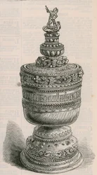 Ivory Grace Cup of Thomas a Becket, set in gold