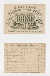 J Pearson, Warwick Arms Hotel, Trade Card