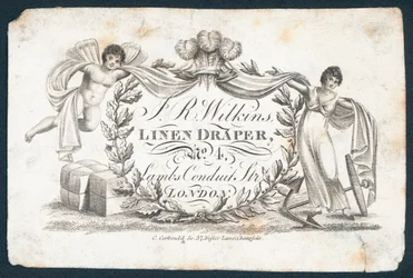 J R Wilkins, Linen Draper, Trade Card