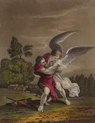 Jacob wrestling with an angel