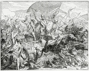 Jan Zizka on the winning side at the Battle of Grunwald in 1410, 1882