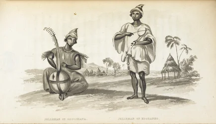 Musicians of West Africa, illustration from 