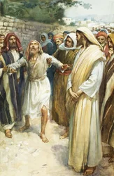 Jesus and a blind man