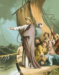 Jesus stilling the storm
