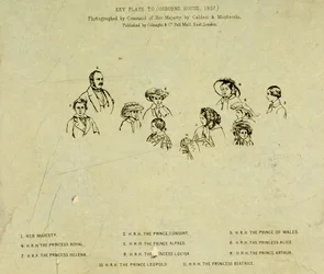 Key Plate to Portrait of the Royal Family at Osborne House, 1857