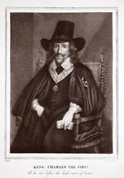 King Charles the First, As he sat before the high court of justice, engraved by de Langlume